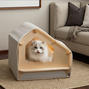 Lits chauds personnalisables pour chats et paniers de chaton mignons Tapis portables pour animaux de compagnie et grottes pour chiens avec motif d'impression en <span class=keywords><strong>bois</strong></span> Maisons pour chats - Product Image 3