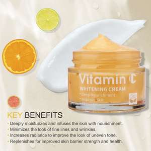 ครีมบำรุงผิวหน้าผสมวิตามินซี กลีเซอรีน ไฮยาลูรอนิก แอซิด คอลลาเจน ออร์แกนิค อาร์บูติน ไนอะซินาไมด์ ลดสิว ผิวขาวกระจ่างใส (รับผลิตแบรนด์ส่วนตัว) - Product Image 5