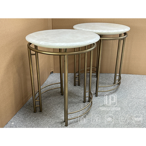 Special Design Quality Luxury Dinning Room Round <b>Chairs</b> Restaurant Gold Metal Leg White Marble Top <b>Chairs</b> Round <b>Chair</b> - Product Image 5