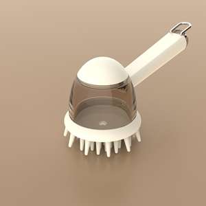 Brosse de bain pour animaux de compagnie en silicone facile à nettoyer avec distributeur de shampoing, brosse de toilettage douce pour masser les chiens et les chats - Product Image 1