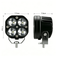 3 Inch 40W Square LED Work Light IP68 Waterproof 12-48V Auxiliary Driving Lamp for Offroad Car Truck Forklift Machinery