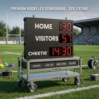 Tableau d'affichage électronique LED de rugby avec scores et temps de jeu pour stades, clubs, écoles – Taille personnalisée, vente en gros, direct usine