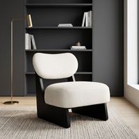 Modernes Nordisches Quadratisches Boule-Samtsofa ohne Armlehnen mit Holzbeinen in Beige, Schwammgefüllt für Wohnzimmer, Apartment, Schlafzimmer, Hotel, Villa