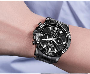 Nuevo reloj para hombre, elegante y sofisticado reloj de negocios multifuncional con correa de acero y movimiento de cuarzo - Product Image 2