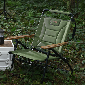 HISPEED كرسي للتخييم قابل للطي بمحطة واحدة وحل 4 مواضع معدات تخييم خارجية 150 كجم كرسي رياضي محمول للشواء والحفلات - Product Image 1