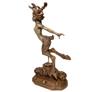 Su misura fatto a mano 8 ''orcih mitologia antiche leggende romane statuetta in resina bronzo placcato statua di fauno - Product Image 2