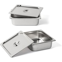 Conteneur alimentaire en acier inoxydable 201/304 GN pour restaurant, hôtel, cuisine, couleur argent, plusieurs tailles