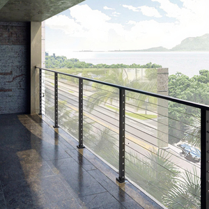 Reilbu J DIY <span class=keywords><strong>Garde</strong></span>-<span class=keywords><strong>corps</strong></span> de balcon, balustrade, clôture de <span class=keywords><strong>terrasse</strong></span>, <span class=keywords><strong>garde</strong></span>-<span class=keywords><strong>corps</strong></span> en câble métallique pour escalier - Product Image 3