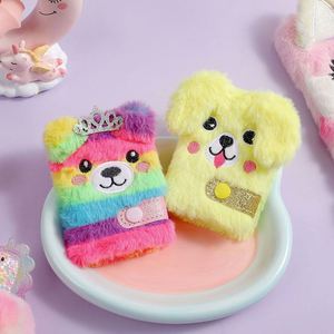 <b>Cute</b> Fluffy Modern Portable <b>Notebooks</b> Set Assorted Fuzzy Plush Cover Thermal Binding 80 Sheets Customized Multiple Colors - Product Image 4