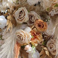 Bestseller 8ftx8ft 3D Künstliche Seidenblumenwand Braune Blumen- und Pflanzen-Hintergrundwand Graswand Pampasgras