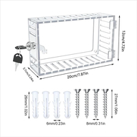 Boîte de protection de thermostat moderne en acrylique personnalisée en usine avec serrure à code, transparente et grande, pour utilisation sur bureau