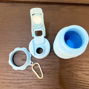Gobelet pliable en silicone écologique sans BPA, avec logo personnalisé, couleur au choix, mousqueton inclus, pour sports de plein air, rentrée scolaire, design moderne - Product Image 6