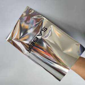 Custom Logo Shiny Silver Metallic Poly Mailers Self Seal Aluminum Foil Courier Shipping Bags <b>Waterproof</b> Packaging Bags For Onlin - Product Image 4
