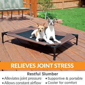 Переносная приподнятая охлаждающая дышащая приподнятая кровать для собак с ногами для лагеря на открытом воздухе - Product Image 3