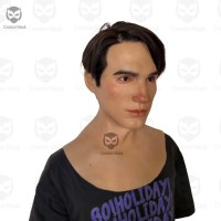 Masque facial en silicone personnalisé pour Halloween, respirant, réutilisable, écologique, pour diffusion en direct et soirées masquées