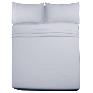 Juego de cama relleno de poliéster de microfibra de 3 piezas de alta calidad, Sábana sólida, ropa de cama de grado hotelero para uso doméstico, <span class=keywords><strong>precio</strong></span> barato al por mayor - Product Image 3