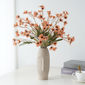 ดอกไม้ประดิษฐ์สไตล์เรโทร ดอกชบาขนาดเล็ก สไตล์ชนบท ตกแต่งภายในระดับไฮเอนด์ ดอกไม้แห้ง ดอกไม้ผ้าไหม ของตกแต่งบ้าน - Product Image 4