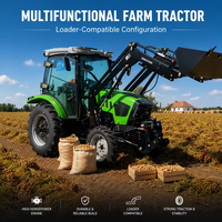 Tracteurs agricoles 80 CV 4x4 avec cabine climatisée, châssis robuste, Traktor Agricola, Trator