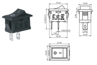 Interrupteur à bascule micro 250V 3A 10*15mm, interrupteur KCD, KCD11, interrupteur marche/arrêt à 2 broches, interrupteur à bascule standard pour petits appareils électroménagers