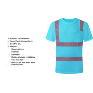 Camiseta de seguridad de stock de manipulación de Venta caliente, camiseta reflectante de manga corta transpirable para exteriores para hombres de verano para construcción - Product Image 4