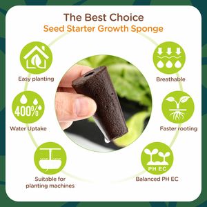 Kit de esponjas de inicio de plántulas compatibles con <span class=keywords><strong>IDOO</strong></span>, 80 Uds., tamaño pequeño, esponjas de crecimiento de raíces de repuesto, vainas para uso de plantas hidropónicas - Product Image 3