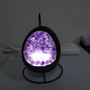 Đèn Địa Kỹ Thuật Thạch Anh Tím Tự Nhiên Đèn Pha Lê Trứng Khủng Long <span class=keywords><strong>Citrine</strong></span> Giao Diện USB - Product Image 1
