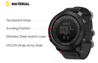 Montres numériques en nylon North Edge Apache pour hommes, exploration, multifonctionnelles, sports de plein air, étanches, montres de montagne pour hommes