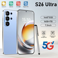 Teléfono Inteligente S26 Ultra 5G Original Desbloqueado, 16GB+1TB, 7.3'', 8000mAh, Android 15, Doble SIM, Multi-idioma