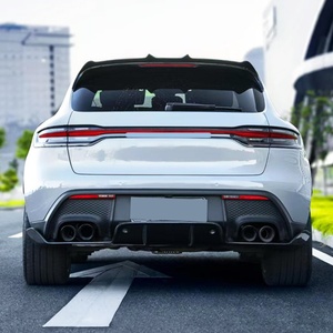 Kit de Carrocería de Fibra de Carbono para Modificación de Automóviles 2022-2024, Alerón Delantero, Alerón Trasero, Faldones Laterales, Alerón Trasero, Compatible con Macan - Product Image 4