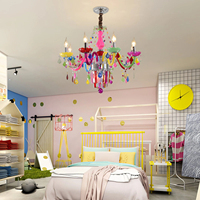 Lustre en cristal Macaron Maria Theresa, luminaire suspendu bohème arc-en-ciel pour chambre d'enfant, studio créatif, certifié SAA UL
