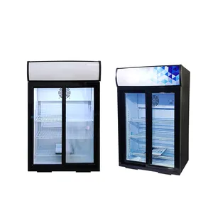 MeisdaSC105Lダブルガラスドアカウンタートップクーラー105L商用飲料ディスプレイ冷蔵庫
