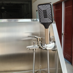 Baignoire écologique en acier inoxydable avec échelle et marches pour grands chiens - Station de nettoyage pour salle de bain - Product Image 5