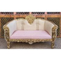 Fauteuils de location pour mariage, style trône royal, en or antique, élégants et luxueux