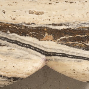 Mesa de centro de mármol redonda contemporánea Muebles de piedra natural de gama alta con patrón de vena único para hoteles y hogares - Product Image 4