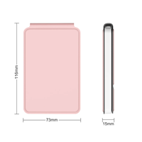 Miroir de poche pliable en cuir PU rose de haute qualité, logo personnalisé, miroir compact PU de voyage portable debout, cadeaux promotionnels