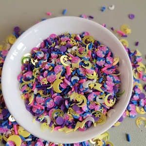 Rodajas de Arcilla Polimérica con Temática de Luna, Estrellas y Cielo para Manualidades, 1 kg de Arcilla Suave para Decoración de Uñas, Manualidades, Fundas de Teléfono, Relleno de Tarjetas - Product Image 2