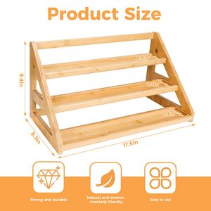 Bamboo Tiered <strong>Spice</strong> <strong>Rack</strong> for <strong>Countertop</strong> <strong>Spice</strong> Organizer for Pantry Cabinet <strong>Spices</strong> <strong>Rack</strong> - Product Image 5