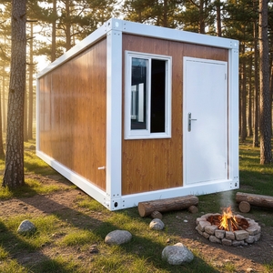 Maison conteneur modulaire compacte, conception moderne, panneau sandwich, respirante, pour usage hôtelier individuel, bureau, centre commercial, 20-40 pieds, en kit - Product Image 1