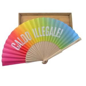 Abanico de Mano con Diseño Artístico de Flores, Abanico Plegable de Tela, Madera y Papel, Personalizado, Portátil, para Bodas, Año Nuevo, Promociones - Product Image 3