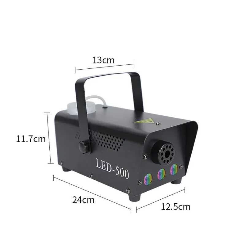 Máquina de fumaça portátil, mini luz de palco, equipamento de controle remoto com luz LED para DJ, festa de casamento