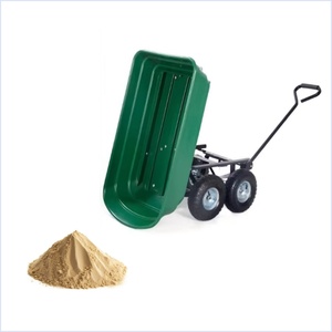 Multi-Functional Folding Garden <b>Tool</b> Car <b>Trolley</b> Four-Wheel Trailer Plastic Dump Truck Home Farm Use - Product Image 1