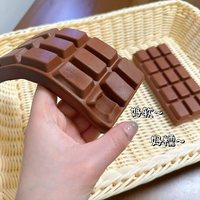 Juguete Antiestrés de PU con Forma de Barra de Chocolate Realista, de Crecimiento Lento, Jumbo, Simulación de Comida, Unisex, 14+