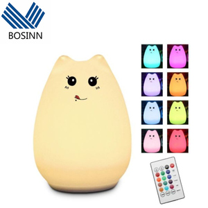 <span class=keywords><strong>Lampe</strong></span> led en forme de <span class=keywords><strong>chat</strong></span> avec télécommande, Rechargeable, design mignon Kawaii, luminaire décoratif d'intérieur, idéal pour la chambre d'un enfant - Product Image 4