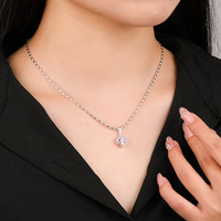 Collares de Plata de Ley 925 al por Mayor con Piedras de Nacimiento para Mujer, Colgantes de Corazón DIY en Doce Colores, Listos para Enviar