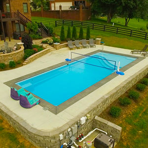 สระสปาขนาดใหญ่ขนาด12ม. สระไฟเบอร์กลาสทนทานพร้อมดีไซน์กระเบื้องโมเสคขายดีในบันไดและสระน้ำ - Product Image 5