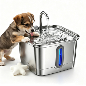 Anti Overflow Stainless Steel Pet Drinking Fountain Safe Voltage Household Dispenser - Product Image 1