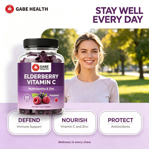Gummies de Sureau et Vitamine C à Marque Blanche OEM, 60 Unités, avec Zinc, Multivitamines, Soutien Immunitaire, Antioxydant, Saveur Framboise, pour Adultes, Personnalisables - Product Image 2