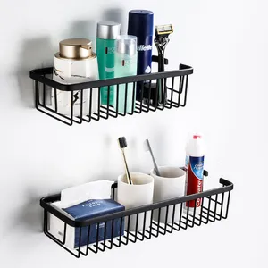 Cestino portaoggetti ad angolo per bagno appeso a parete supporto per cestini portaoggetti in alluminio