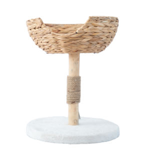 Árbol para Gatos de Madera LM, Cama Elevada para Gatos, Árbol de Juegos para Gatos, Juguete de Madera para Mascotas, Cama para Mascotas Hecha a Mano con Jacinto de Agua - Product Image 1