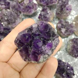 סיטונאי טבעי אורוגוואי אמטיסט קריסטל אשכול דקורטיבי קריסטל אמטיסט אשכול - Product Image 4